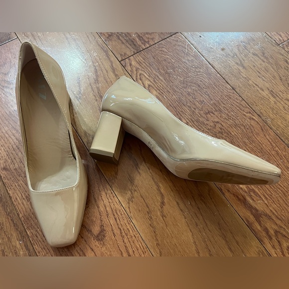 Inez Frida Tan Patent Block Heel Pumps NWOT NWOB - Picture 9 of 15